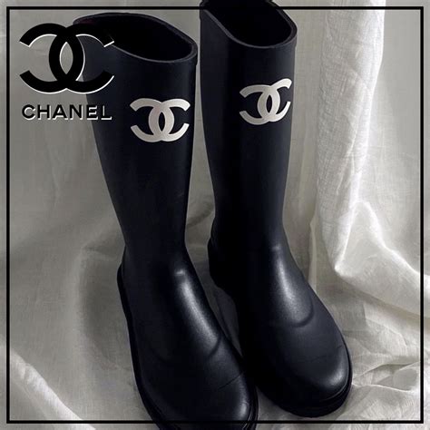 chanel white snow boots|Chanel rain boots for women.